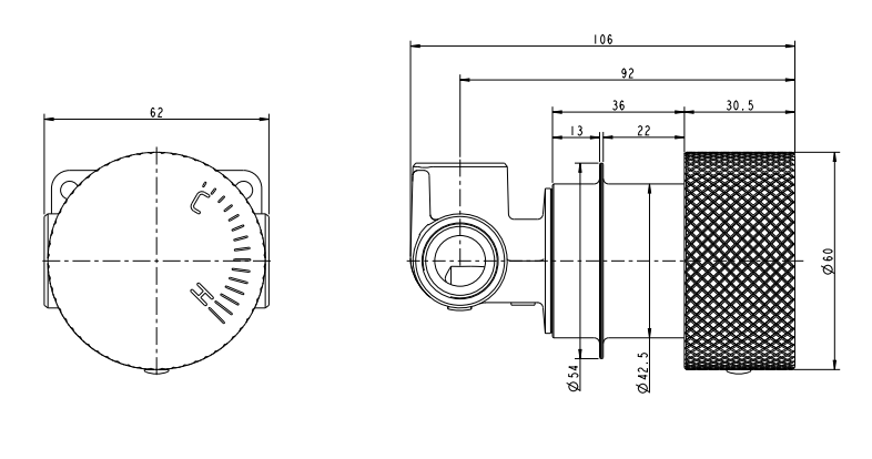Round Progressive Wall Mixer Main Body