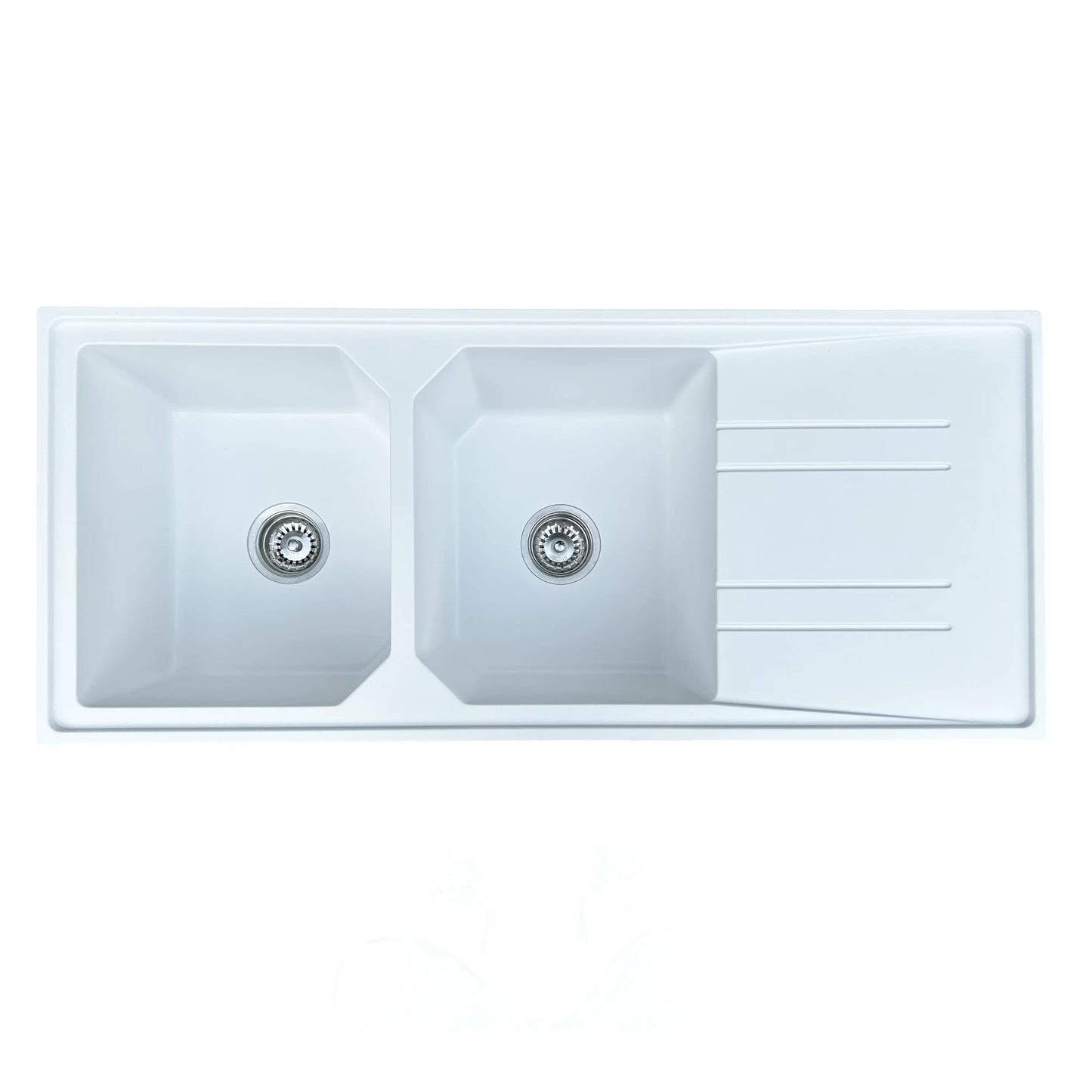 Grey Granite Double Bowl Sink, 1160x500x235mm (Model GGDD 11650)