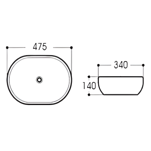 Gloss Marble Basin 475x3400x135 (Model GMB 47)