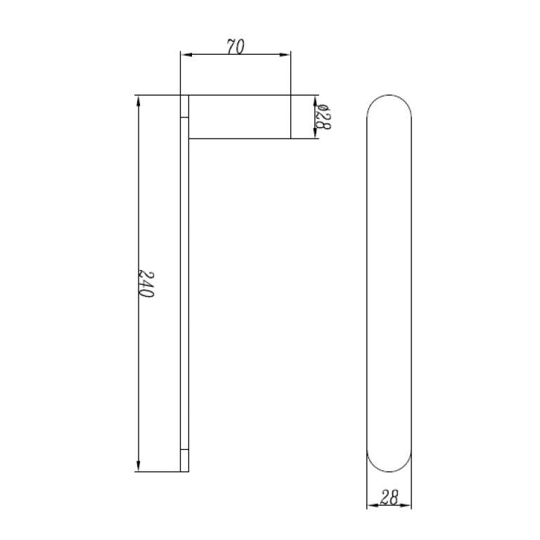 Brushed Black Towel Rail