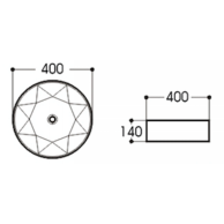 Matt Black Basin 405x405x145 (Model BM12)
