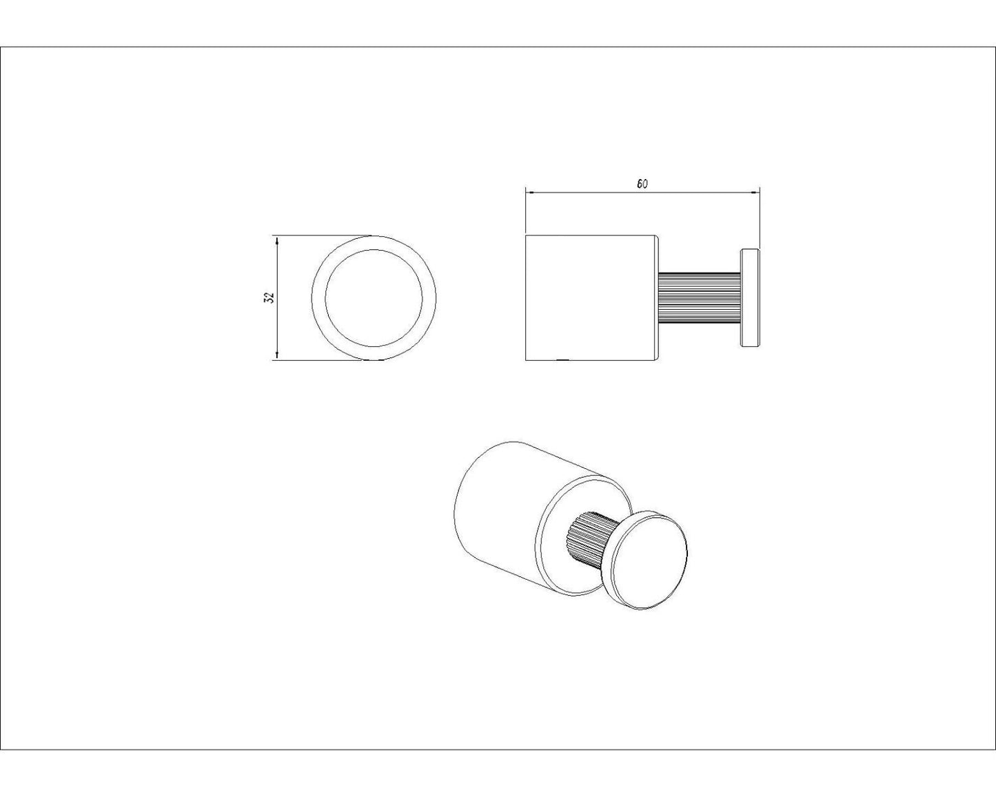 Caddence Brushed Nickel Robe HookBrushed Nickel Robe Hook