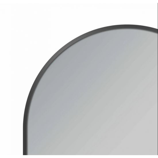 600*900mm Arch 3 Color Lighting Gun Metal Grey Aluminum Framed Front Hidden LED Mirror with Touch Sensor Switch