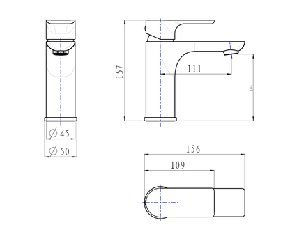 VOG Series Brushed Nickel Basin Mixer Tap