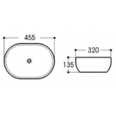 Gloss Marble Basin 455x320x135 (Model MNG10)