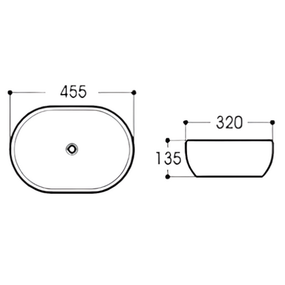Gloss Marble Basin 455x320x135 (MJG10)