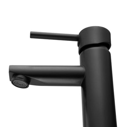Lucid Pin Round Black Basin Mixer(Tall Vesion)