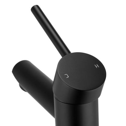 Lucid Pin Round Black Basin Mixer(Tall Vesion)