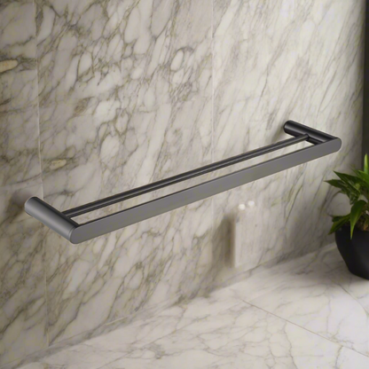 Gun Metal Double Towel Rail