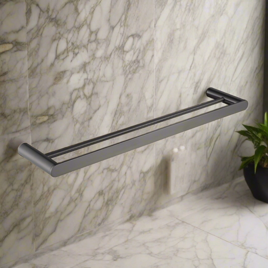 Gun Metal Double Towel Rail