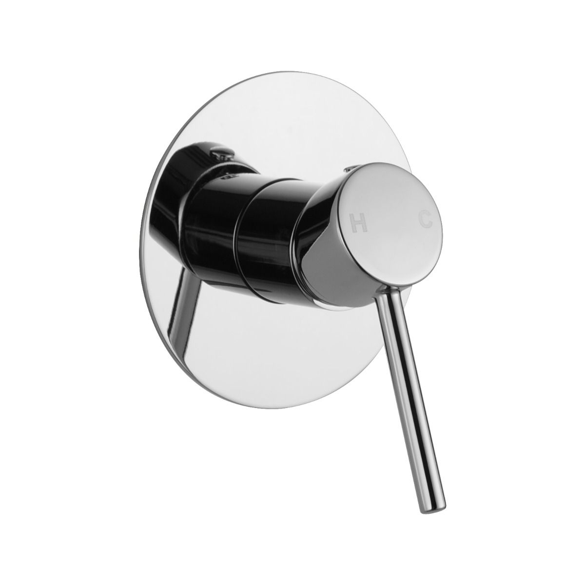 Lucid Pin Round Chrome Shower/Bath Wall Mixer
