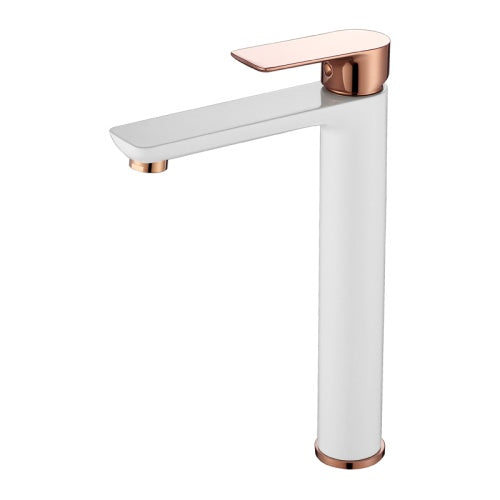 M73031W/RG White/Rose Gold Basin Mixer