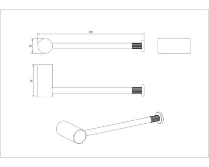 Caddence Brushed Nickel Towel Ring