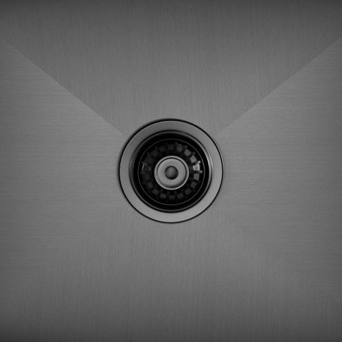 Vertex 850x450x230 Gunmetal Black Single Bowl with Drainer Stainless Steel Sink