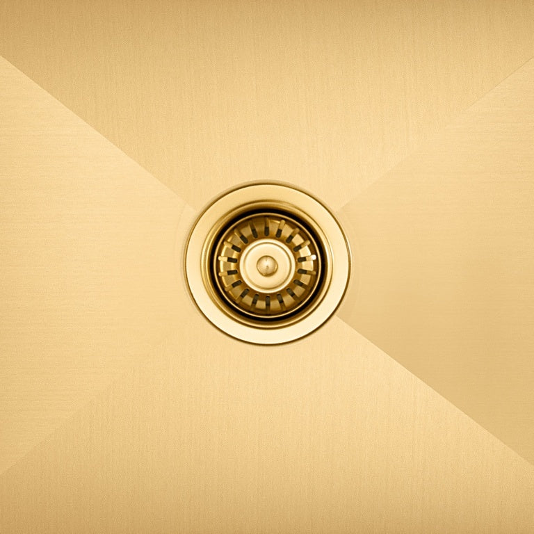 Vertex 760x440x200 Brushed Brass Gold Double Bowl Stainless Steel Sink