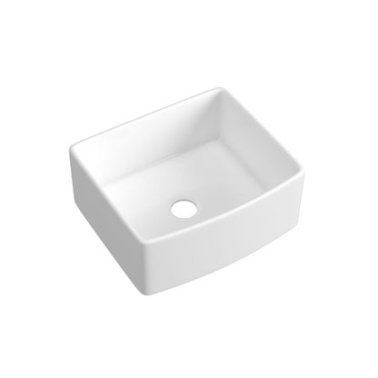 Artisan Single Bowl 610x533x254mm Bow Front Farmhouse Fine Fireclay Butler Sink