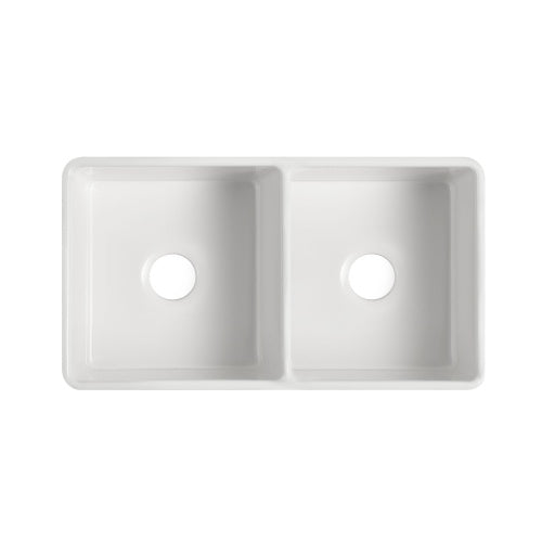 Artisan Double Bowl 835x459x254mm Fluted Farmhouse Fine Fireclay Butler Sink