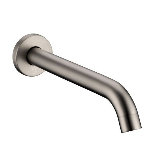 Lucid Pin Round Brushed Nickel Bathtub/Basin Wall Spout