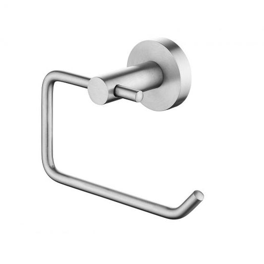Lucid Pin Round Brushed Nickel Toilet Paper Roll Holder