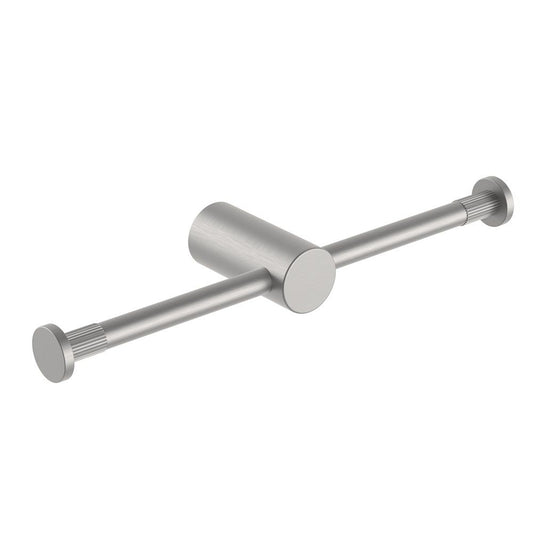 Caddence Brushed Nickel Double Toilet Paper Holder
