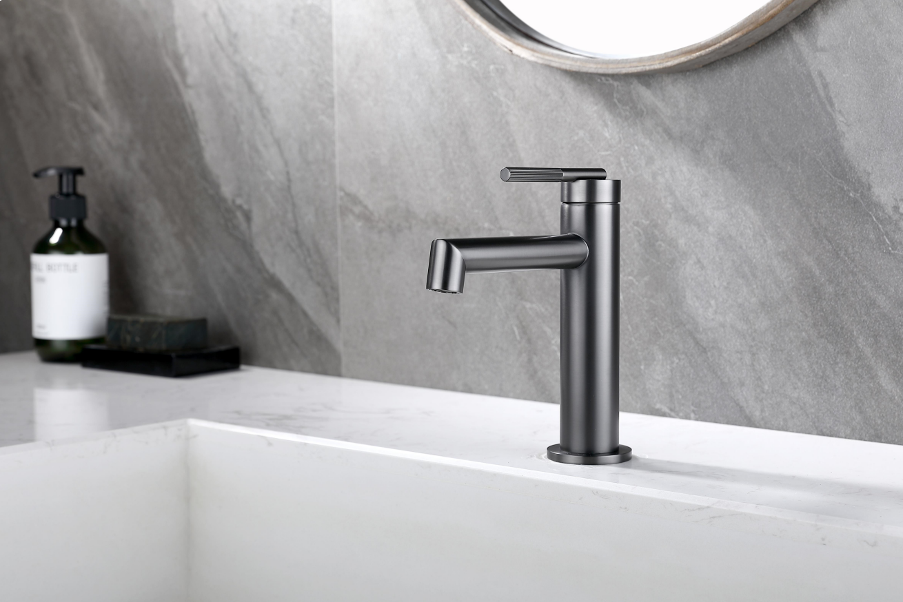 Caddence Brushed Gun Metal Grey Basin Mixer