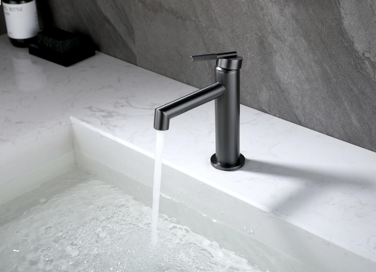 Caddence Brushed Gun Metal Grey Basin Mixer