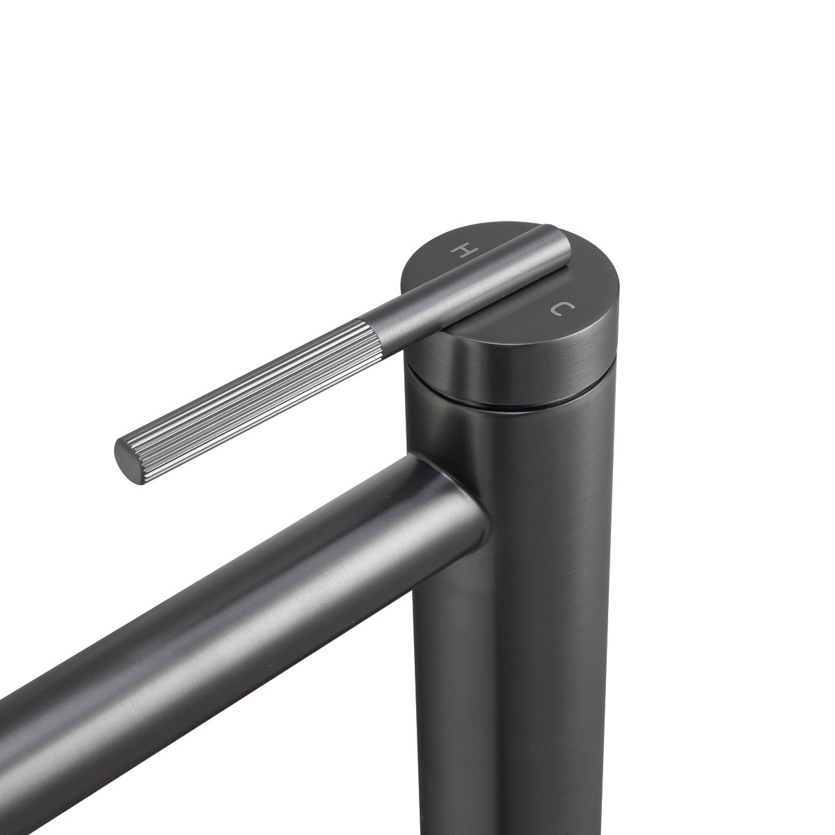 Caddence Brushed Gun Metal Grey Tall Basin Mixer