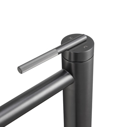 Caddence Brushed Gun Metal Grey Tall Basin Mixer