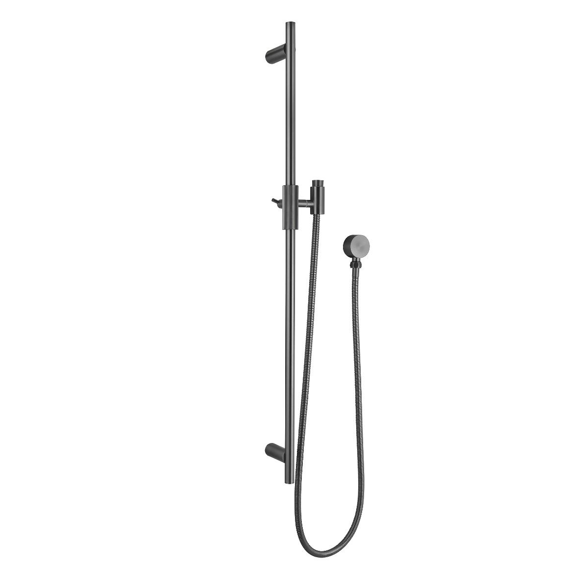 Caddence Brushed Gun Metal Grey Shower Rail without Handheld