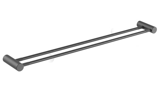 Caddence Brushed Gun Metal Grey Double Towel Rail 800mm