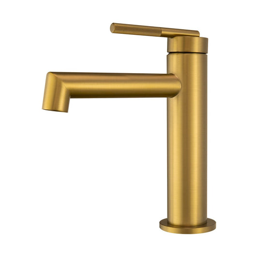 Caddence Brushed Yellow Gold Basin Mixer