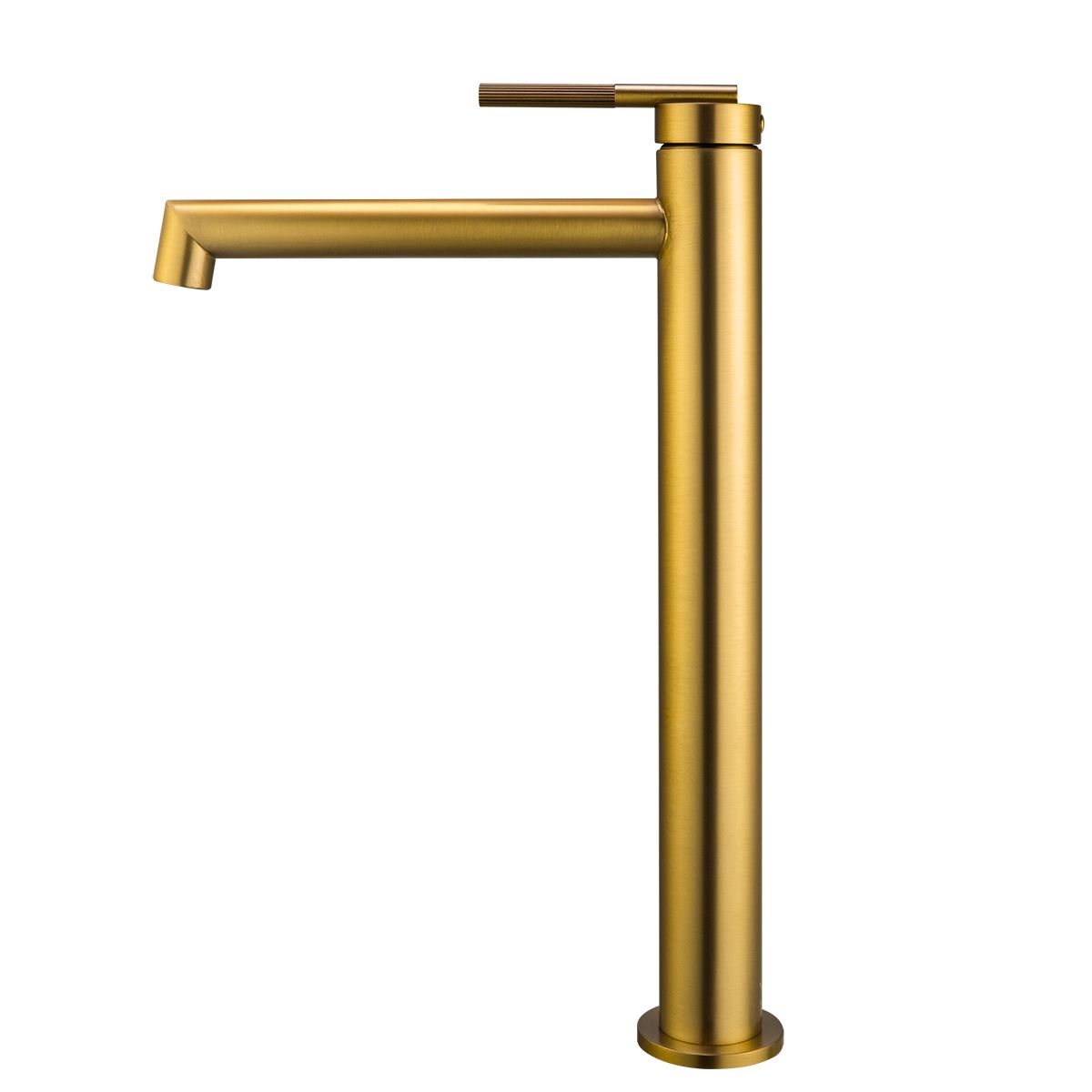 Caddence Brushed Yellow Gold Tall Basin Mixer