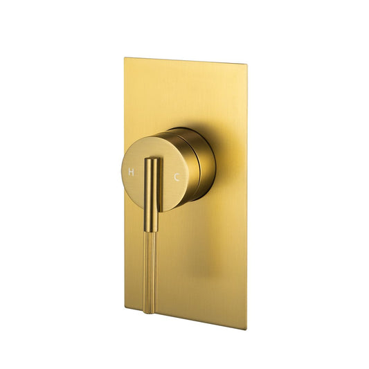 Caddence Brushed Yellow Gold Wall Mixer