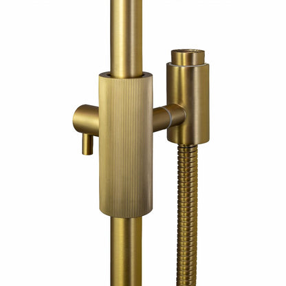 Caddence Brushed Yellow Gold Shower Rail without Handheld