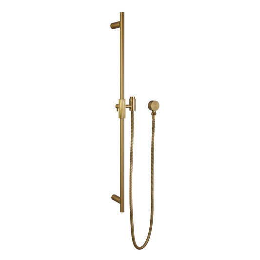 Caddence Brushed Yellow Gold Shower Rail without Handheld