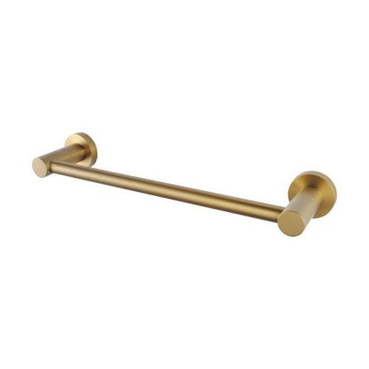 Lucid Pin Brushed Yellow Gold Towel Rail 300mm