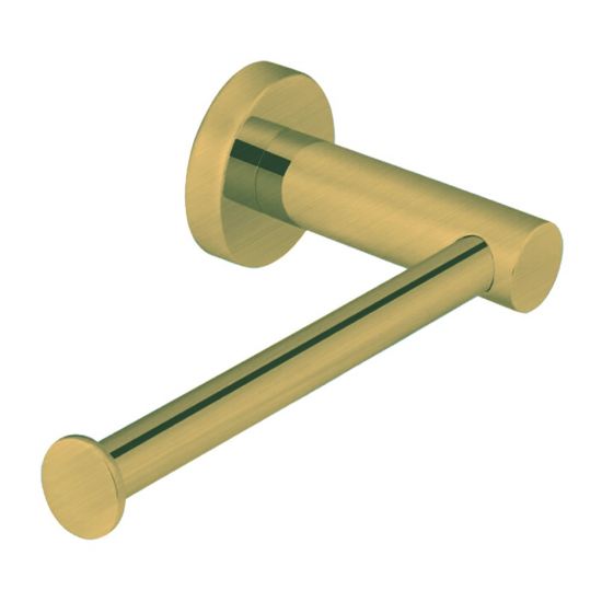 Brushed Yellow Gold Round  Wall Mounted Toilet Paper Roll Holder
