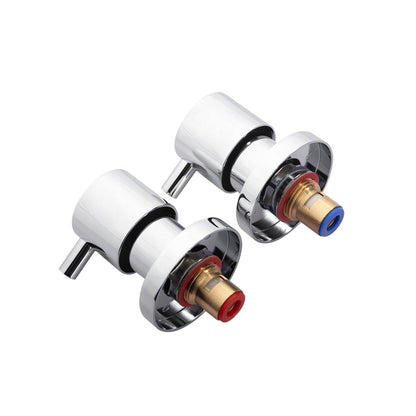 Lucid Pin Round Chrome Shower Wall Taps