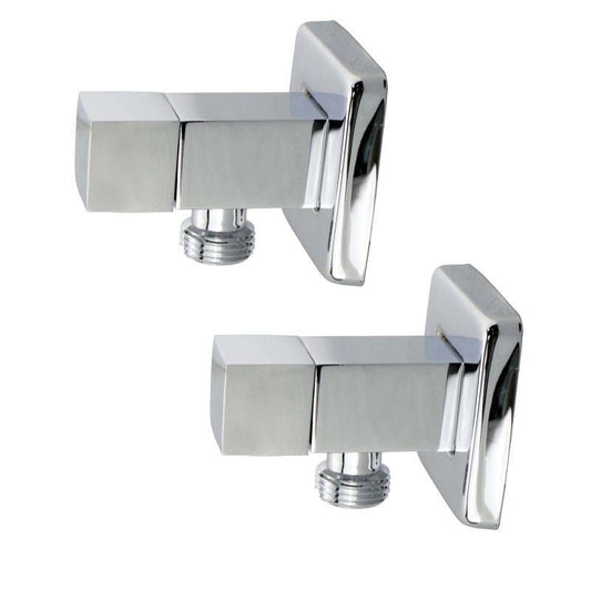 Chrome Square Brass Washing Machine Taps Set