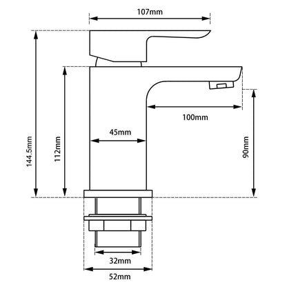 VOG Chrome Basin Mixer Tap