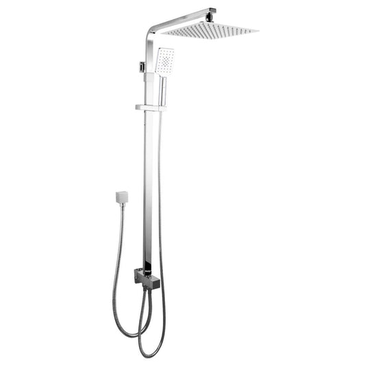 10" Square Chrome Shower Station Top/Bottom Inlet
