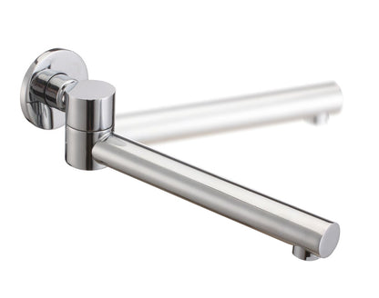 Lucid Pin Round Chrome Bathtub/Basin Swivel Wall Spout