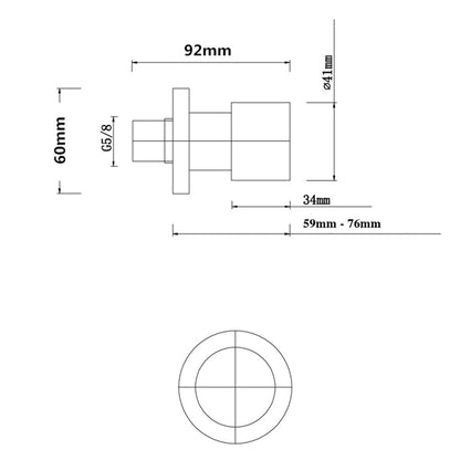 Lucid Pin Round Chrome Shower Wall Taps