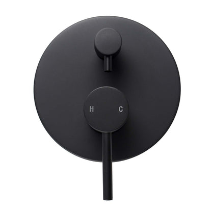 Lucid Pin Round Matte Black Shower/Bath Mixer Diverter(color up)