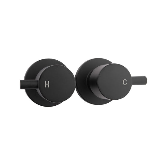 Lucid Pin Black Shower Wall Taps