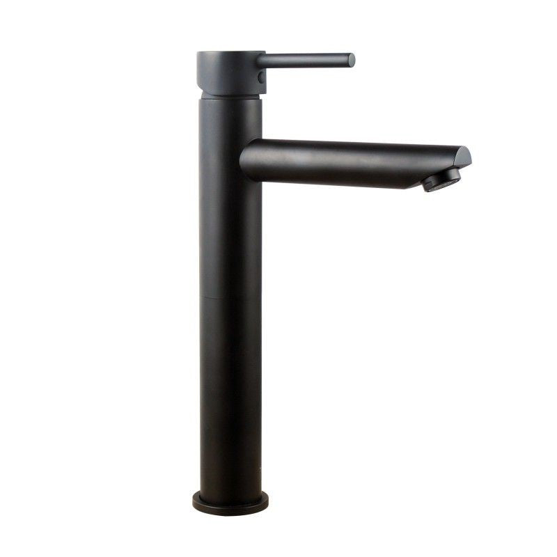 Lucid Pin Round Black Tall Basin Mixer