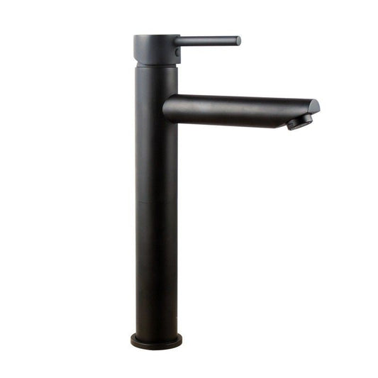 Lucid Pin Round Black Tall Basin Mixer