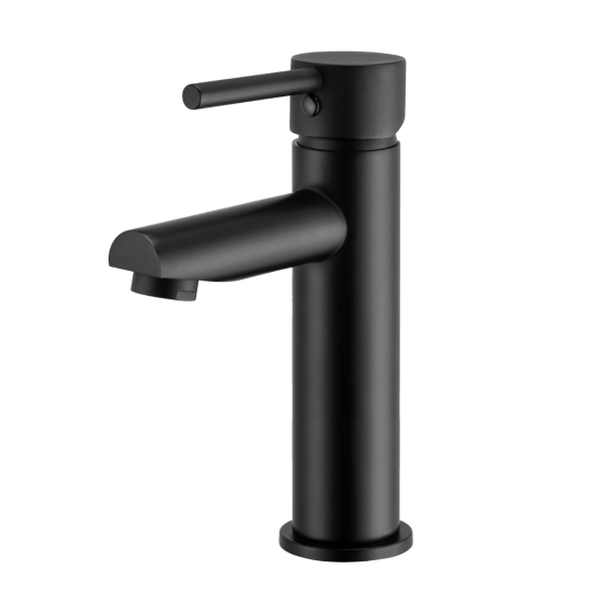 Lucid Pin Round Black Basin Mixer(Tall Vesion)