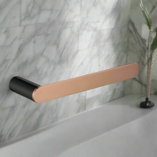 Black and Rose Gold Towel Rail