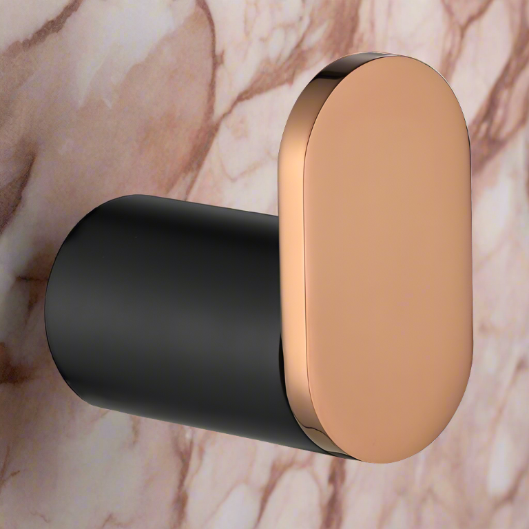Black/Rose Gold Robe Hook